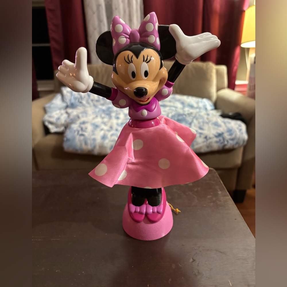 Vintage Walt Disney World Minnie Mouse Light Up Spinner Toy Early 2000’s